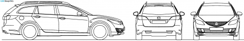 2008 Mazda 5 SII Estate Wagon blueprint
