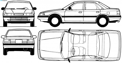 1987 Mazda 626 Sedan blueprint
