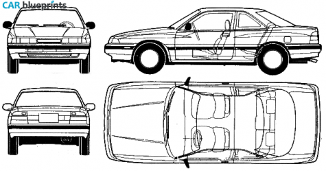 1987 Mazda 626 GD 2-door Coupe blueprint