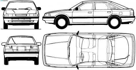 1987 Mazda 626 Hatchback blueprint