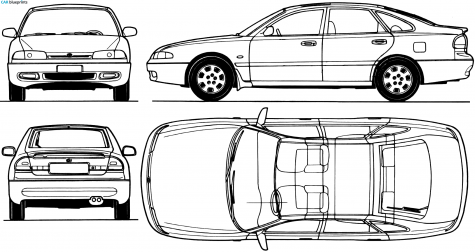 1991 Mazda 626 Hatchback blueprint