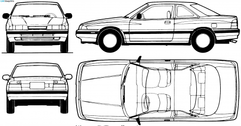 1987 Mazda 626 Coupe blueprint