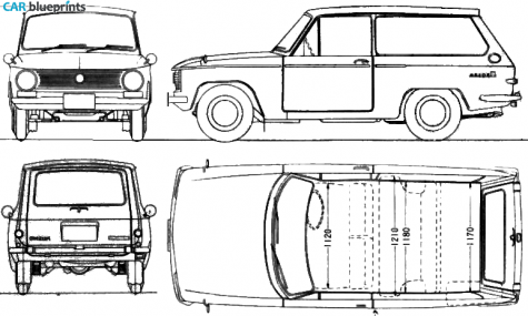 1965 Mazda 800 Estate Wagon blueprint