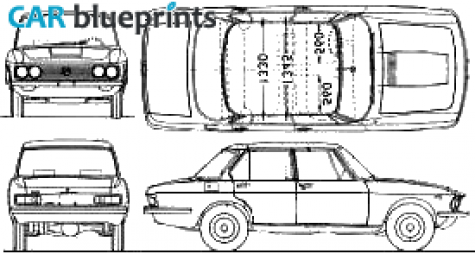 1973 Mazda 929 Luce 1800 Sedan blueprint