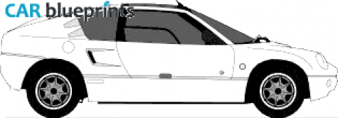 1996 Mazda Autozam Abarth Scorpione Coupe blueprint