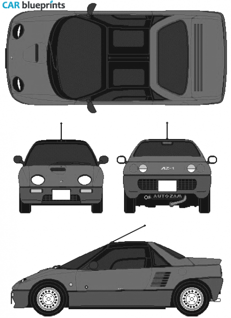 Mazda Autozam AZ-1 Coupe blueprint