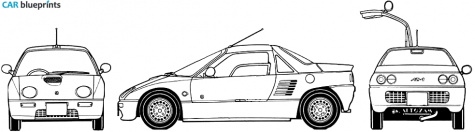 1993 Mazda AZ 1 Hatchback blueprint