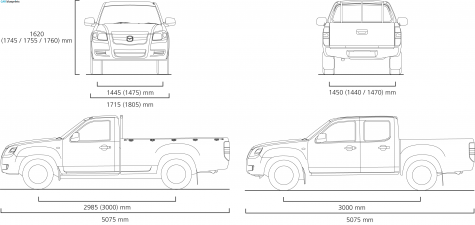 2007 Mazda BT-50 Pick-up blueprint