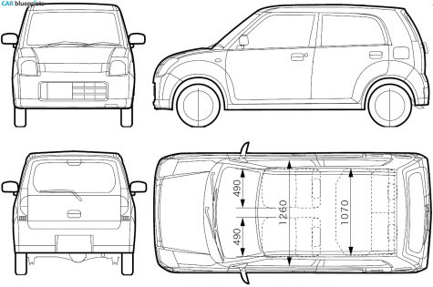 2006 Mazda Carol Hatchback blueprint