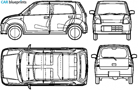 2006 Mazda Carol Hatchback blueprint