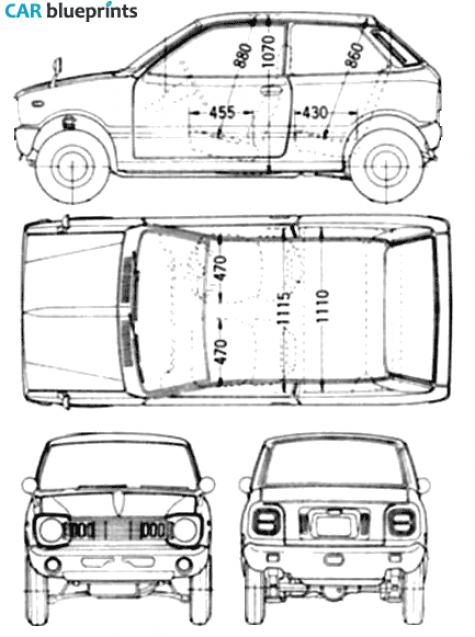 1972 Mazda Chantez Hatchback blueprint