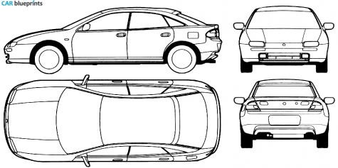 1993 Mazda Lantis Hatchback blueprint