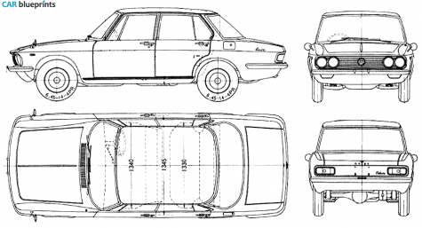 1966 Mazda Luce Sedan blueprint