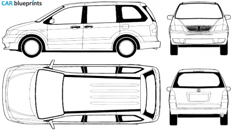 2003 Mazda MPV Minivan blueprint