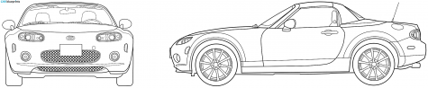 2005 Mazda MX-5 NC Roadster blueprint