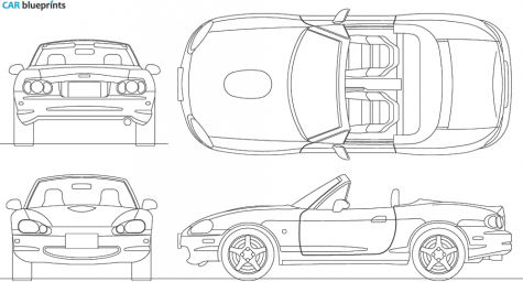 1999 Mazda MX 5 Cabriolet blueprint