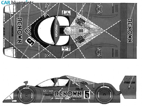 1992 Mazda MX R01 Renown LM OW blueprint