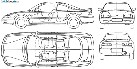 1998 Mazda MX 6 Sedan blueprint