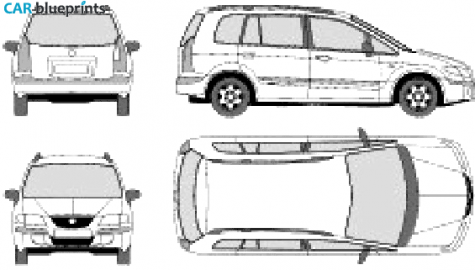 2002 Mazda Premacy Hatchback blueprint