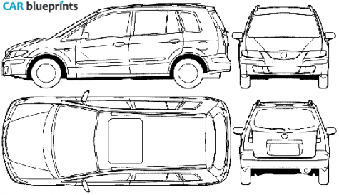 2003 Mazda Premacy Hatchback blueprint