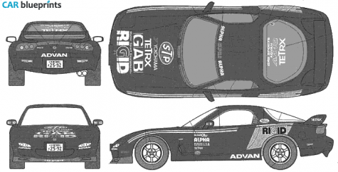 1998 Mazda RX 7 Coupe blueprint