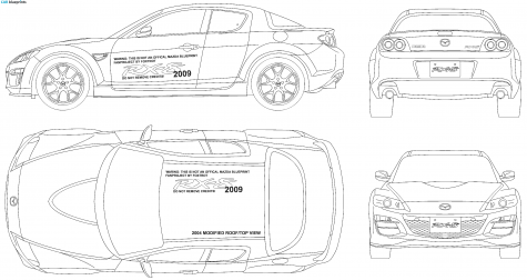 2003 Mazda RX8 Coupe blueprint