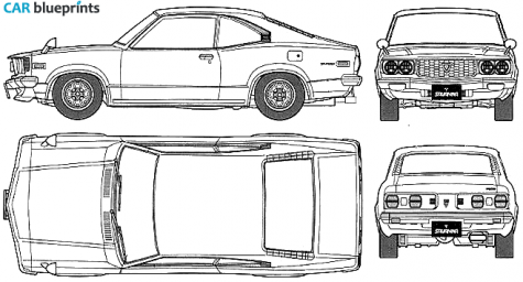 1975 Mazda Savanna GT RX 3 Sedan blueprint