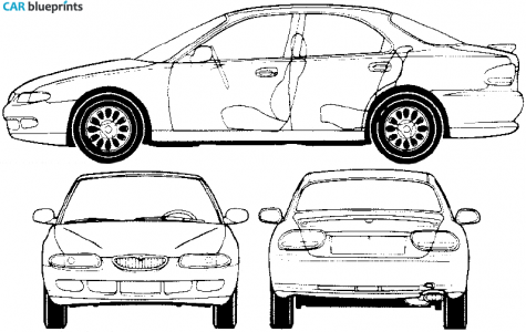 1992 Mazda Xedox 6 v6 Sedan blueprint