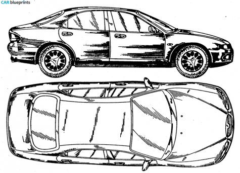 1991 Mazda Xedox 6 Sedan blueprint