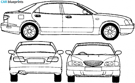 1996 Mazda Xedos 9 Sedan blueprint