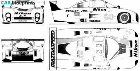 1983 Mazda 717C Coupe blueprint