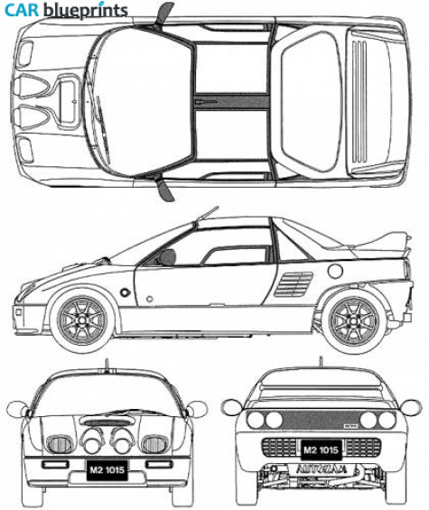 1992 Mazda Autozam AZ-1 Coupe blueprint