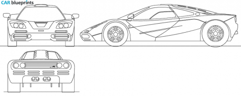 1989 McLaren F1 Coupe blueprint