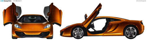 2010 McLaren MP4-12C Coupe blueprint