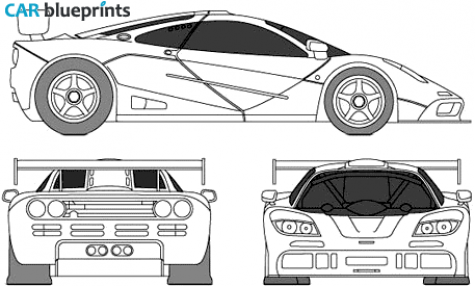 1995 McLaren F1 LM Coupe blueprint