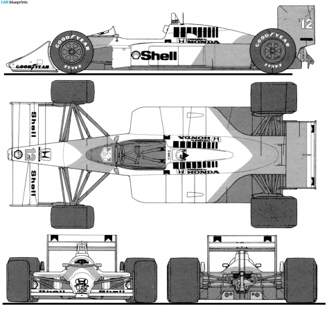 1988 McLaren MP4/4 OW blueprint