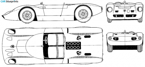 1966 McLaren Oldsmobile MK Coupe blueprint