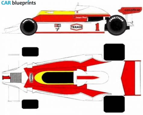 1977 McLaren Ford M26 F1 GP OW blueprint