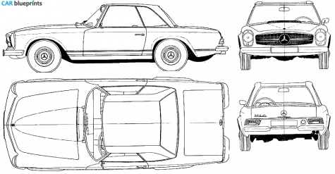 1963 Mercedes-Benz SL-Class 230 SL Coupe blueprint