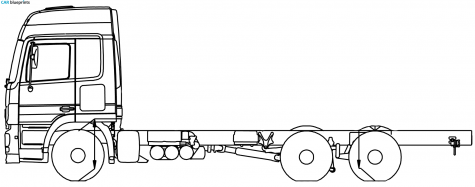 Mercedes-Benz Actros DNA 6x2 Truck blueprint