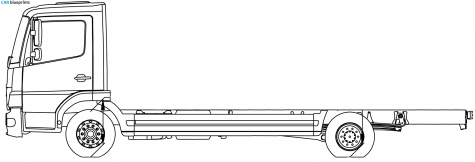 Mercedes-Benz Atego 12 Lowliner Truck blueprint