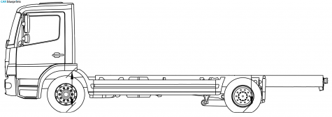 Mercedes-Benz Atego 13L Truck blueprint