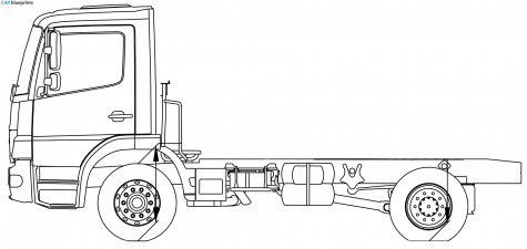 Mercedes-Benz Atego 13LS Truck blueprint