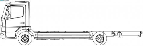 Mercedes-Benz Atego 8 7,5t Truck blueprint