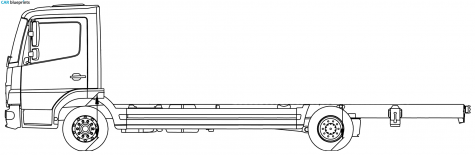 Mercedes-Benz Atego 8L 7.5t Truck blueprint