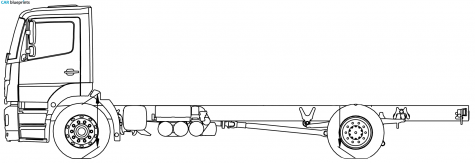 Mercedes-Benz Axor 18 Truck blueprint