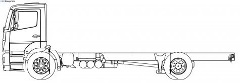 Mercedes-Benz Axor 18L Truck blueprint