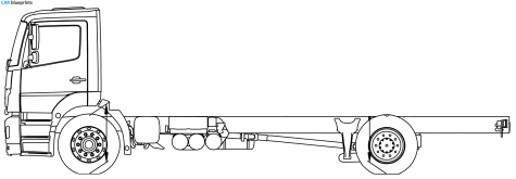 Mercedes-Benz Axor 18L Truck blueprint