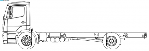 Mercedes-Benz Axor 18 Truck blueprint