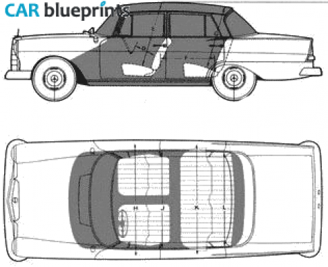 1961 Mercedes-Benz W110 190D Sedan blueprint